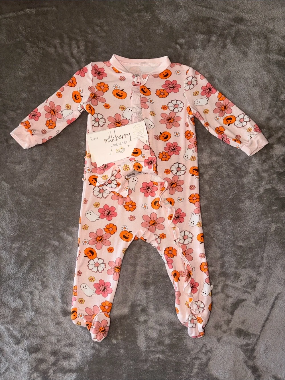 Milkberry Halloween footie 6-9M
